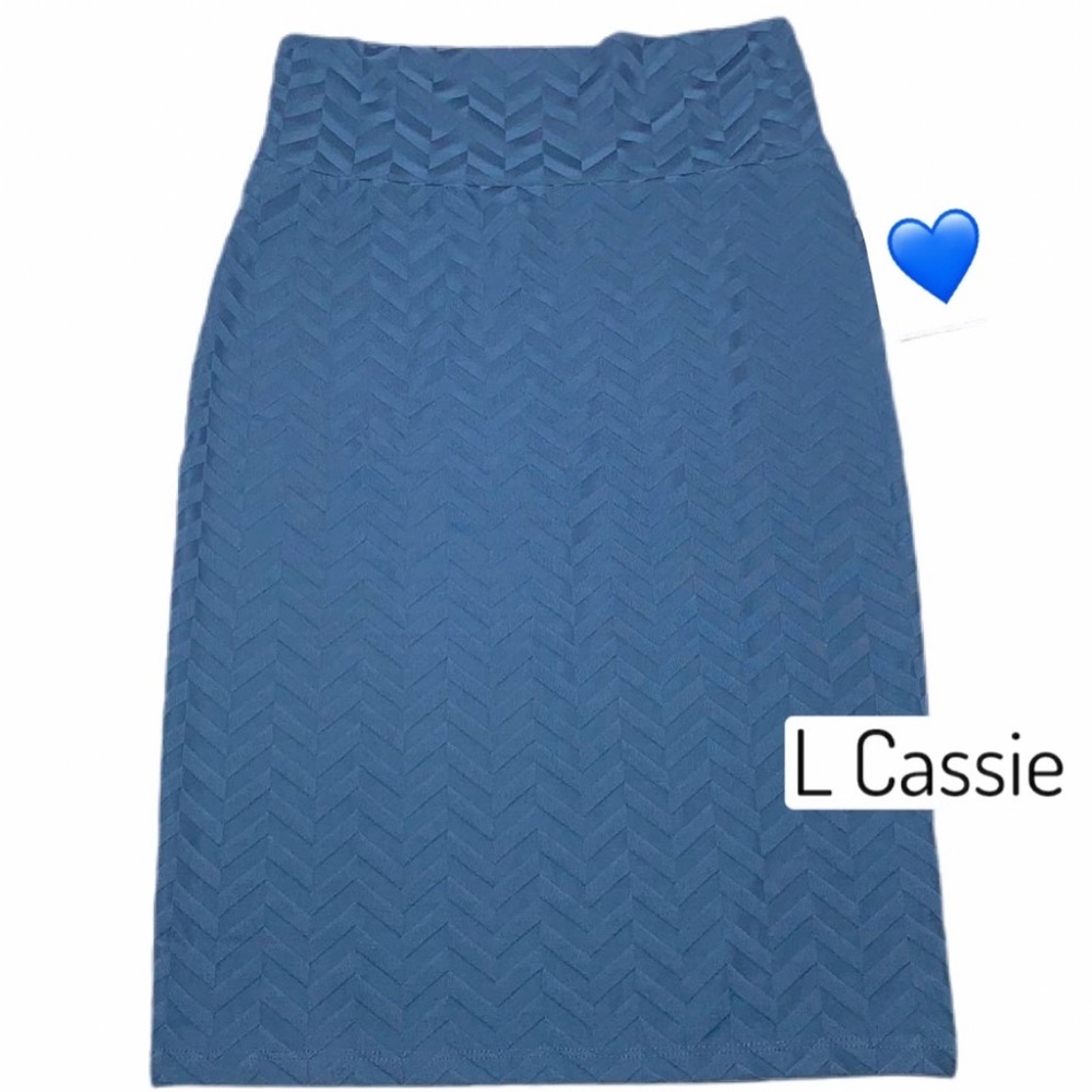 Blue Chevron Skirt